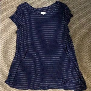 2 for $12 Navy and silver top